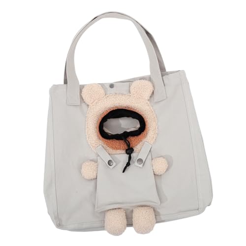 WEKAMOS Transporttasche für Kleine Hunde und Katzen Leichte Canvas Umhängetasche mit Großem Innenraum Atmungsaktiv Tragbar für Welpen und Reisen Modisches Design für Alltag und von WEKAMOS