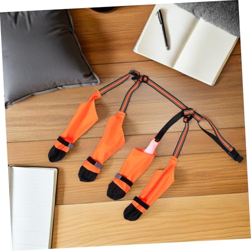 WEKAMOS Verstellbare wasserdichte Hundestiefel mit Rutschfester Sohle Leichter Schutz für Pfoten bei Regen und Einfach Anzuziehen für Outdoor und Reisen von WEKAMOS