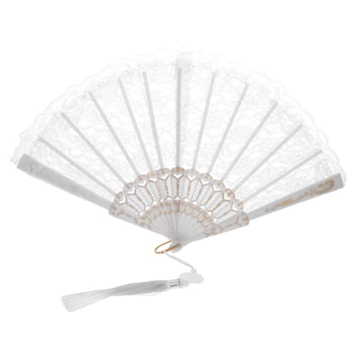 WEKAMOS Vintage Spitzen-handfächer mit Quaste Leichter Tragbarer Handventilator aus Robustem Pp-metall-material Dekorativ für Hochzeit Party Tanz und Fotoshooting WEKAMOS Vintage Spitzen-handfächer mit Quaste Leichter Tragbarer Handventilator aus Robustem Pp-metall-material Dekorativ für Hochzeit Party Tanz und Fotoshooting von WEKAMOS