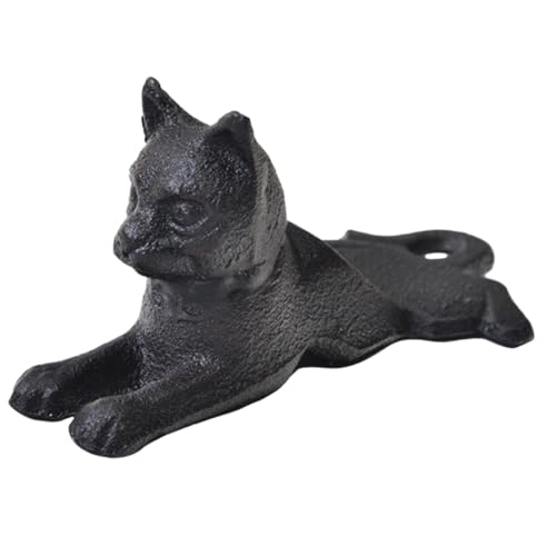 WEKAMOS Vintage Türkeil aus Gusseisen in Katzenform Robust und Dekorativ Schräg Designter Türstopper für Schlafzimmer Schützt Wände vor Beschädigungen Platzsparend und Einfach zu Lagern von WEKAMOS