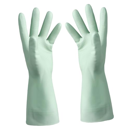 WEKAMOS Wasserdichte Spülhandschuhe aus Leichtem Strapazierfähigem Material Grün Wiederverwendbare Haushaltshandschuhe für Küche Gartenarbeit Reinigung und Autopflege WEKAMOS Wasserdichte Spülhandschuhe aus Leichtem Strapazierfähigem Material Grün Wiederverwendbare Haushaltshandschuhe für Küche Gartenarbeit Reinigung und Autopflege von WEKAMOS