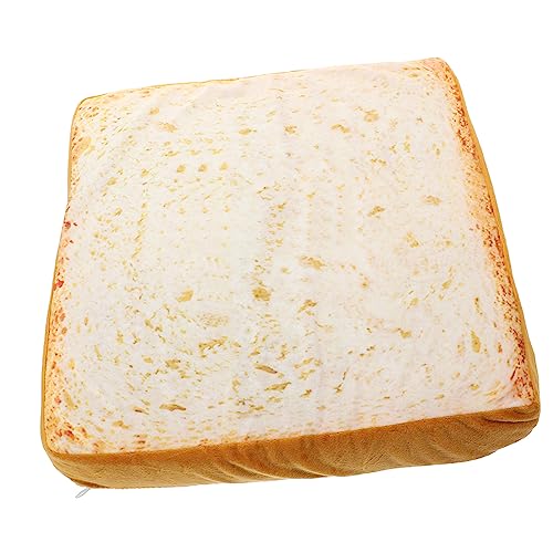 WEKAMOS Weiches Toast Kissen für Katzen Abnehmbar und Waschbar Plüschiges Sitzkissen für Haustiere Bequemes Brot Design Vielseitig für Sofa Auto und Zuhause Geeignet von WEKAMOS