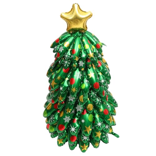 WEKAMOS Weihnachtsbaumballons Weihnachten Weihnachtsbaum-Requisite Riesen aufblasbarer Weihnachtsbaum Weihnachtsbedarf Rasen Außendekoration Baum geformte Verzierungen Aluminiumfolie Grün von WEKAMOS