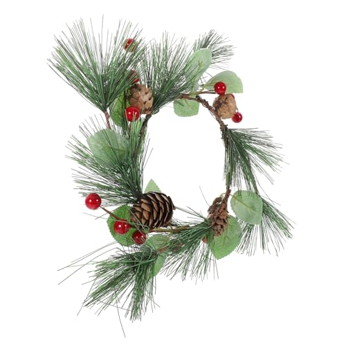 WEKAMOS Weihnachtskranz Aus PVC Mit Beeren Künstlicher Kranz Für Haustür Dekoration Für Fenster Und Weihnachtsfeiern Leicht Und Langlebig Festliche Atmosphäre von WEKAMOS