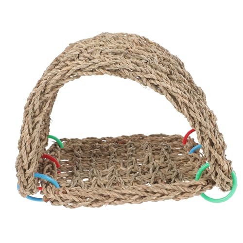 WEKAMOS Woven Bird Nest Handmade Straw Nest for Birds Durable Decorative Bird Shelter for Garden and Outdoor Use for Small Animals and Bird Breeding WEKAMOS Woven Bird Nest Handmade Straw Nest for Birds Durable Decorative Bird Shelter for Garden and Outdoor Use for Small Animals and Bird Breeding von WEKAMOS