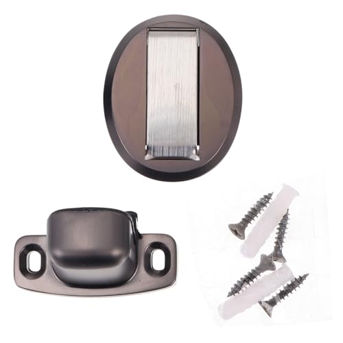 WEKAMOS Zinklegierung Türstopper Bodenmontage Magnetischer Türhalter Leiser Türfänger Robust Kratzfest für Flur Küche Kinderzimmer von WEKAMOS