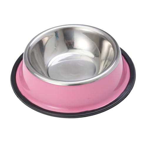 WEKAMOS rutschfeste Edelstahl hundenapf und Katzenfutternapf Rostfrei Geruchsneutral Antibeschlagener Futternapf für Welpen und Katzen Kratzschützende Basis Robust und Langlebig von WEKAMOS