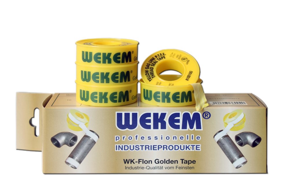 WEKEM Gewindedichtband WEKEM Golden Tape Hochleistungs-PTFE Band (1 Stück) von WEKEM