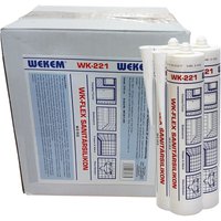 Wekem - wk 221 wk-flex Sanitärsilikon weiß 12x 310 ml von WEKEM