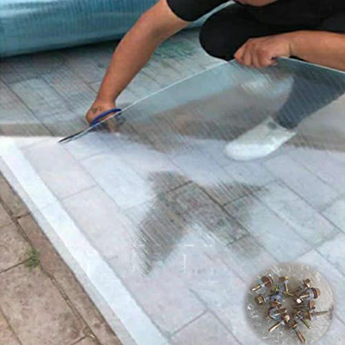 Eingangstür-Markise, Transparent Polycarbonate Roof Panel 0.8mm Thick Protection Multiple Sizes For Greenhouse(WxL: 0.6x15m(2x49.2ft)) von WEKONUMEX