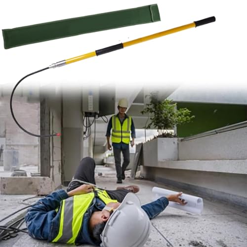 Hochspannungsisolierte Rettungshaken, Isolierter Rettungshaken für elektrische Sicherheitswerkzeug Größen 1m 1.5m 2m 3m (3.2ft 4.9ft 6.5ft 9.8ft) Mehrfarbig(gelb,1m/3.2ft) von WEKONUMEX