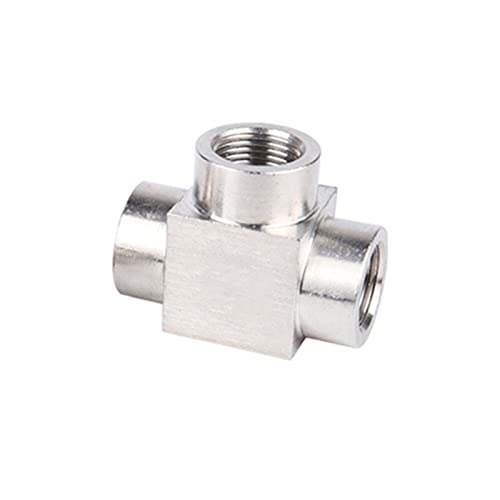 Schlauchanschlussstücke, 304 Edelstahl 1/8-1/2 Zoll NPT Innengewinde T-Rohrverschraubung(Tee Female,1/8Inch) von WEKONUMEX