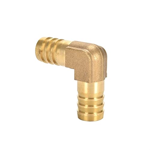 Schlauchanschlussstücke, Messing Barb Rohrverschraubung for Gas Wasser Öl Mehrere Größen T-Stück Y Kreuz Ellenbogen(Elbow,10MM) von WEKONUMEX
