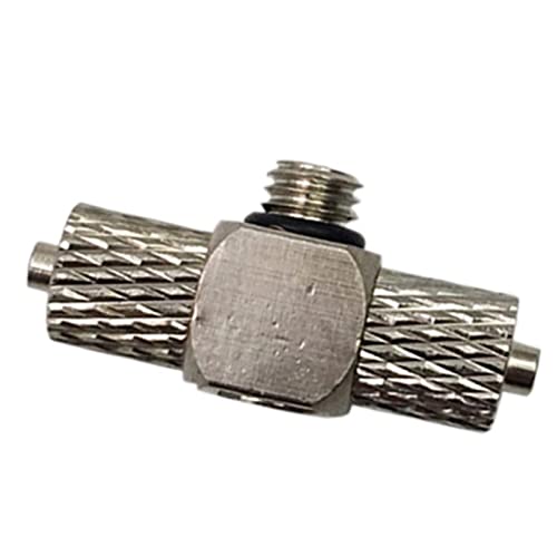 Schlauchanschlussstücke, Messing Schlauchverbinder T-Stück Rohrverschraubung Schnellanschluss Luft Pneumatische 3-6mm Rohr M3-M6 Gewinde(3 M5,PB) von WEKONUMEX