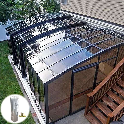WEKONUMEX Auvent de porte d'entrée transparente Polycarbonat-Platten mit Schrauben, für Gewächshaus, Terrasse, Vorzelt, leicht zu biegen, mehrere Größen (1,56 x 9 m) von WEKONUMEX