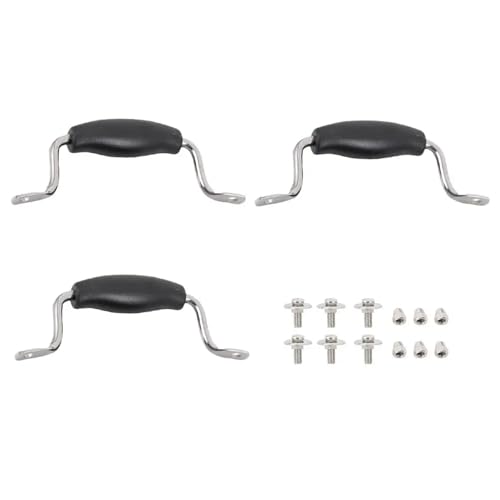 WEKONUMEX Ersatzgriff für Töpfe, Topfdeckelgriff Ersatz 4er-Pack Schwarz Edelstahl Kunststoff Mehrere Größen(13.00x4.50x2.00cm) von WEKONUMEX