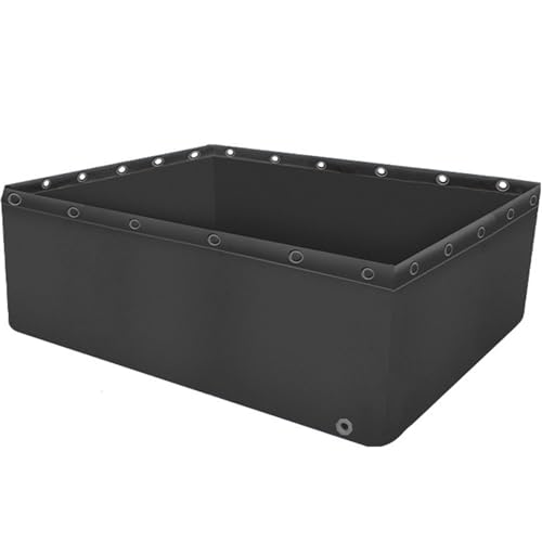 WEKONUMEX Folding Fischteich, Faltbarer Fischteich aus PVC-Leinwand mit oberirdischem Ablassventil for die Koi-Wasserspeicherung, Gartenbewässerung(B,2x2x0.8m) von WEKONUMEX