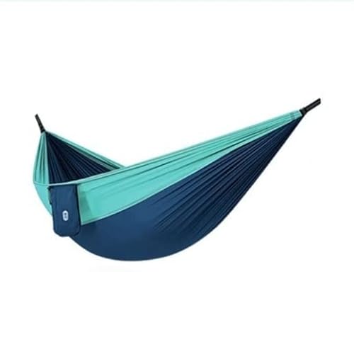 WEKONUMEX Garten-Camping-Hängematte, Fallschirm-Nylon-Hängematte for 2 Personen und Bäume mit Packsack for Rucksackreisen, 279,4 x 139,9 cm(Blu) von WEKONUMEX