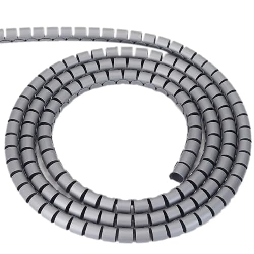 WEKONUMEX Kabelorganisator für Kabelmanagement, Spirale Wrap Kabel Rohr Protector Organizer 1 Meter Multicolor Mehrere Größen(Grey,20mm Inside Diameter) von WEKONUMEX