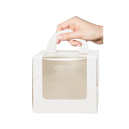 WEKONUMEX Papier-Kuchen-Box, 3er-Pack Kuchenverpackungsbox for Cupcake-Muffin-Plätzchen-Papiergeschenk Mehrere Größen(15.5x15.5cm) von WEKONUMEX