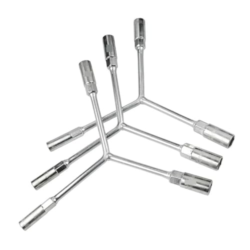 WEKONUMEX Steckschlüssel, Y-Form Radschlüssel Fahrrad Auto Fahrrad Reparatur Werkzeug Spanner Dreizack Sechskanthülse Super Steckdosen Werkzeuge(Long 8 10 12mm) von WEKONUMEX