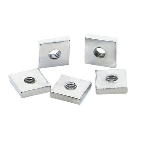 WEKONUMEX Vierkant-Muttern, Dünne M3 M4 M5 M6 M8 verzinkte Kohlenstoffstähle(M5x12x12x3 10pcs) von WEKONUMEX