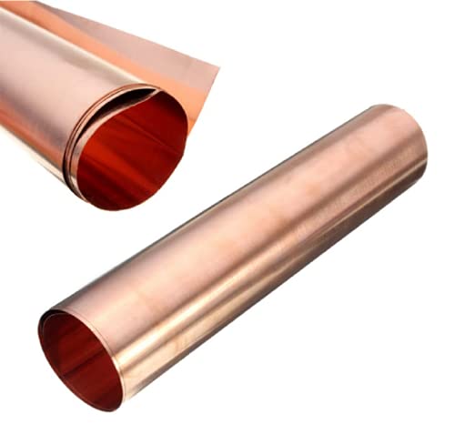 WEKOW 1 STÜCKE Dicke 0,01-0,2 Mm Breite 100 Mm Länge 1000 Mm, Reines Kupfer 99,9% Metall Kupferblech Kupferplatte (0.02mm) von WEKOW