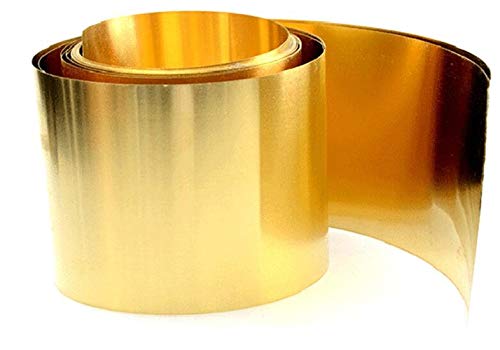 WEKOW 1 STÜCKE Dicke 0,03 Mm / 0,05 Mm / 0,1 Mm / 0,2 Mm, Breite 100 Mm L, Länge 1M, Messingstreifen Messingblech Messinghaut Messingfolie (0.05mm×100mm×1m) von WEKOW