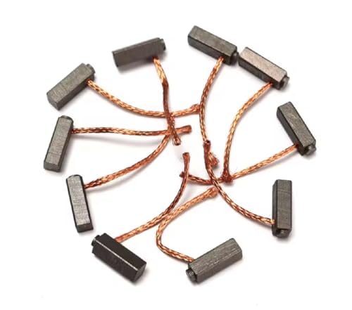WEKOW 10 Stück Kohlebürsten Draht Leitungen Generator Motor Bürste Für Generische Elektromotor Ersatz Graphit Kupfer Ersatz (4x5x10mm) von WEKOW