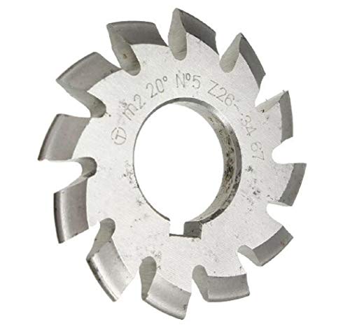 WEKOW 1PCS Modul 2 Durchmesser 22 Mm 20 Grad # 1-8 HSS Involute Zahnradfräser (#5) von WEKOW