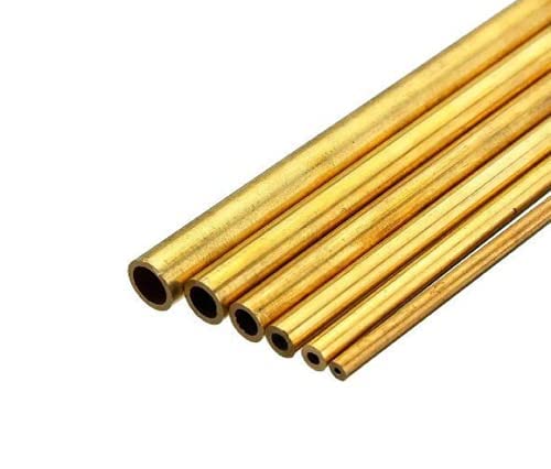 WEKOW 3PCS Außendurchmesser 2-8 Mm Länge 100 Mm Wandstärke 0,5 Mm Messingrohr Metall Messing Hohlstab (7MM) von WEKOW