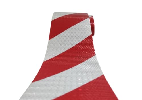 WEKOW Breite 10CM × Länge 3M Reflexstreifen Rotes Und Weißes Reflexstreifen Reflektierendes Filmreflektierendes Aufkleber Warnband WEKOW Breite 10CM × Länge 3M Reflexstreifen Rotes Und Weißes Reflexstreifen Reflektierendes Filmreflektierendes Aufkleber Warnband von WEKOW