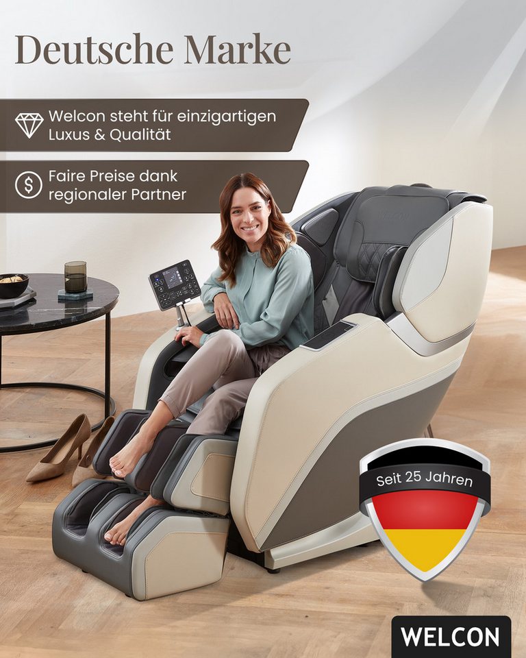 WELCON Massagesessel Massagesessel PRESTIGE III 4D mit Scan Funktion und Heizung von WELCON