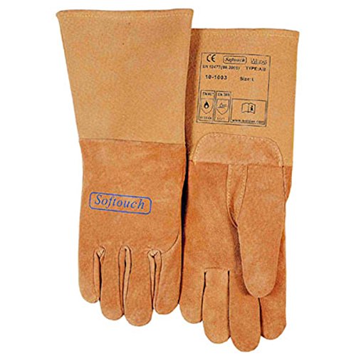 WELDAS Softtouch Wig-Handschuhe Schweißerhandschuhe TIG Narbenleder Gr. XL von WELDAS