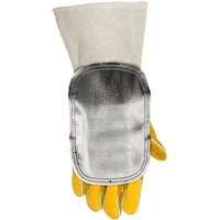 Elmag Hitzeabweisendes Handschutzschild Weldas 44-3008LB, mit Front aus Fiberglas & Innenseite aus Spaltleder, BxL=15x20 cm Elmag Hitzeabweisendes Handschutzschild Weldas 44-3008LB, mit Front aus Fiberglas & Innenseite aus Spaltleder, BxL=15x20 cm von WELDAS