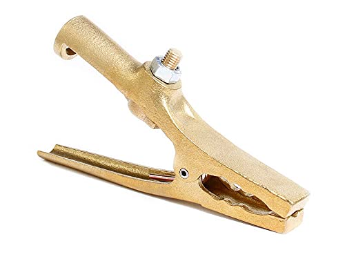 WELDCUT Masseklemme Alligator 600 Massezange Erdklemme 600A Erdungszange aus Messing für E-Hand-, MIG/MAG-, WIG-Schweißgeräte | hohe Qualität und Leitfähigkeit | mit Messing-Backen von Homry