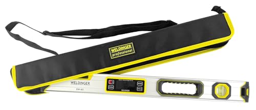 WELDINGER DW60 Digitale Magnet-Wasserwaage 60cm mit Winkel-Messfunktion und LCD-Display von WELDINGER