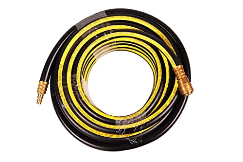 WELDINGER Druckluftschlauch 15 m Gummi-PVC 12x18 mm mit Messingkupplungen von WELDINGER