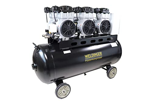 WELDINGER Flüsterkompressor FK 510 pro 4,8 kW Luftabgabe 510 l (Silentkompressor ölfrei wartungsfrei) 5 Jahre Garantie von WELDINGER