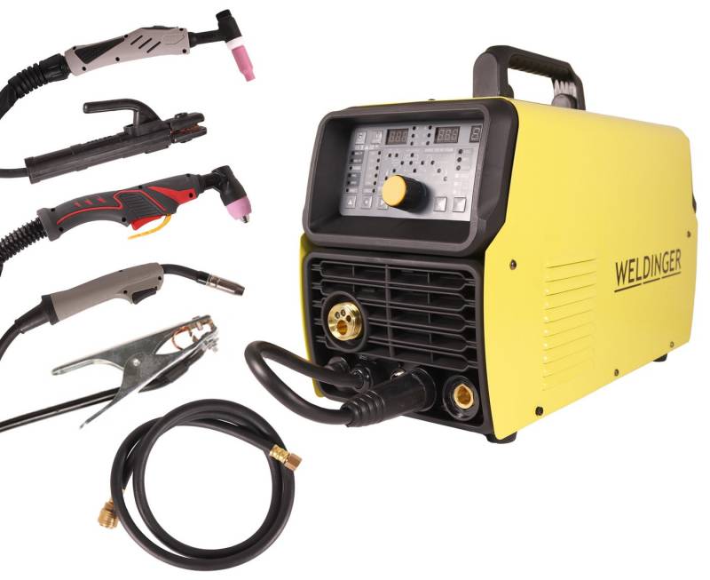 WELDINGER Inverterschweißgerät WELDINGER MWPE 200 HF Combi Schweißinverter MIG/MAG DC WIG HF, 25,00 - 200,00 A von WELDINGER