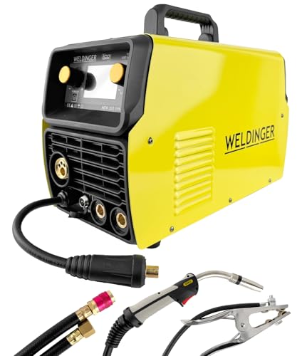 WELDINGER MEW 202 SYN puls dig 200A synergisches MIG/MAG Puls-Schweißgerät Zweirollenantrieb Puls Doppelpuls 2T 4T LCD Display 5 Jahre Garantie von WELDINGER