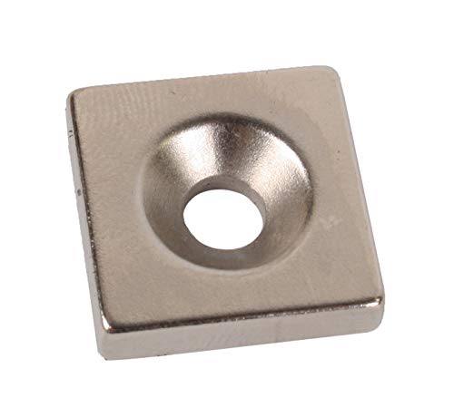 WELDINGER Neodym-Magnet quadratisch 20x20x5 mm hohe Tragkraft mit Senkloch für Wandbefestigung WELDINGER Neodym-Magnet quadratisch 20x20x5 mm hohe Tragkraft mit Senkloch für Wandbefestigung von WELDINGER