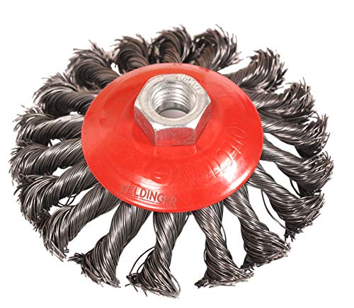 WELDINGER gezopfte Stahl-Scheibenbürste115 mm M14 x 2 für Winkelschleifer von WELDINGER