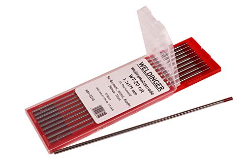 WIG-Wolframelektrode WT-20 rot 3,2 x175 mm 10 Stück WIG-Wolframelektrode WT-20 rot 3,2 x175 mm 10 Stück von WELDINGER