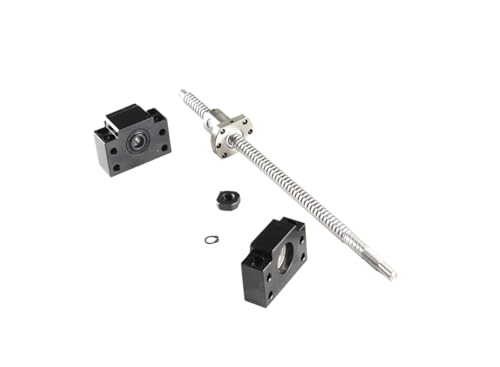 1 Satz Kugelumlaufspindel SFU1204 Satz Gerollte Kugelumlaufspindel C7 Mit Flansch Einzelmutter Ende Bearbeitet + BK/BF10(Two piece set,400mm) von WELDRIC