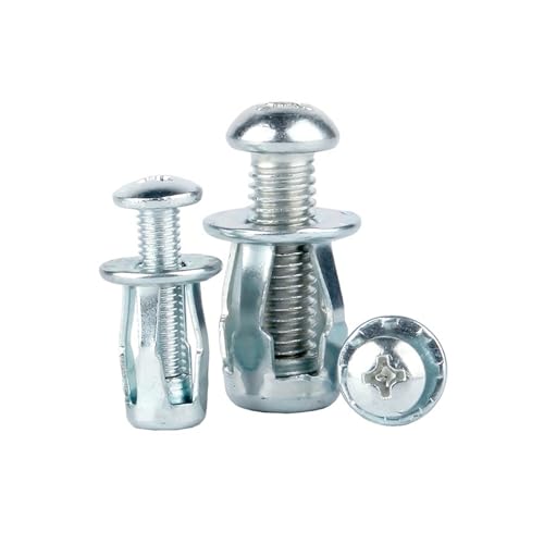 Blütenblatt-Spreizmutter 10 Stück M4 M5 M6 M8 Jack Muttern mit Schraube Blütenblattform Metallmutter Blütenblatt-Expansionsstopfen for Vorhang-Expansionsklemme Hohlwände(M4x20mm) von WELDRIC