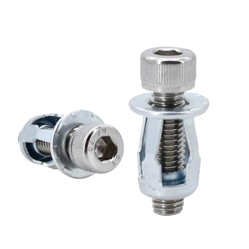 Blütenblatt-Spreizmutter 20/30/50 Stück Jack Nuts Nietmuttern Bolzensatz Blütenblattförmige Dehnschraube Metall Rivetnut Panel Kennzeichen Klemmschloss M4 M5 M6 M8(Socket Head (Silver),M8x21(50Pcs)) von WELDRIC