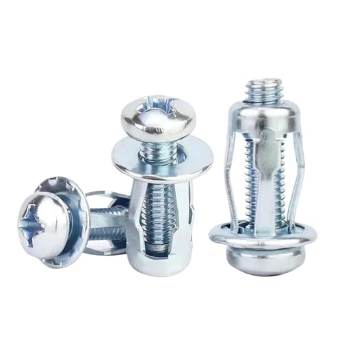 Blütenblatt-Spreizmutter Jack Nuts Schraube Blütenblatt Schraube Anker Blütenblatt Expansion Stecker for Vorhang Expand Clamp Blütenblatt Niet Lock Bolzen Bord Wand Befestigungen(20PCS M5) von WELDRIC
