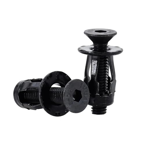 Dreiloch-Eisenplattenmutter Blütenblattförmige Schraube Sechskantschraube Mutter Nietmutter M4 M5 M6 M8(Flat Head (Black,M8x21(5Pcs)) von WELDRIC