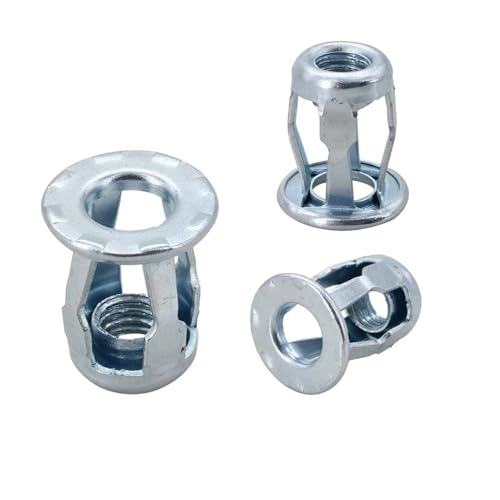 Dreiloch-Eisenplattenmutter Blütenblattförmige Schraube Sechskantschraube Mutter Nietmutter M4 M5 M6 M8(Nut Only(Silver),M4x16(5Pcs)) von WELDRIC
